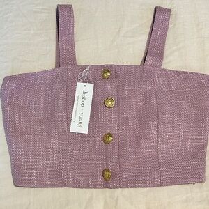 Bishop + Young Parker Tweed Top - Violet NWT